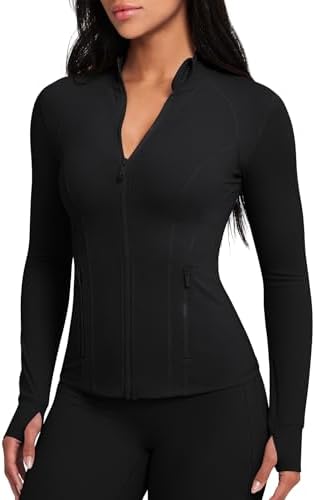 CRZ YOGA Women's Brushed Full Zip Hoodie Jacket Sportswear Hooded